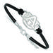 Women's Auburn Tigers Sterling Silver Leather Bracelet