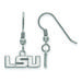 Women's LSU Tigers Sterling Silver XS Dangle Earrings