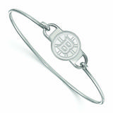 Women's Boston Bruins Sterling Silver Small Wire Bangle Bracelet