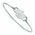 Women's Toronto Maple Leafs Sterling Silver Small Wire Bangle Bracelet