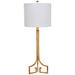 Crestview Collection Lux Gold Leaf Metal Tripod Table Lamp