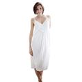 Cottonreal 'Helga' 100% Cotton Lawn White Strappy Nightdress XS-XL (XL (UK 16/18))