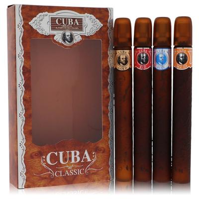 Cuba Gold For Men By Fragluxe Gift Set - Cuba Variety Set Includes All Four 1.15 Oz Sprays, Cuba Red