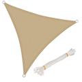 WOLTU Sun Shade Sail Breathable HDPE Sunscreen Awning Canopy for Outdoor Garden Patio Yard Party UV Block - Triangle, 5x5x5m, Sand, GZS1188sd15