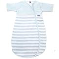 Gesslein Bubou Sensitiv Temperaturregulierender Ganzjahreschlafsack/Schlafsack für Babys/Kinder, Größe 90, hellblau gestreift