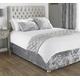 Riva Paoletti Verona Bed Wrap - Silver - Velvet Feel - Crushed Velvet Look - Elasticated - 100% Polyester - Super King Size - 180 x 200 x 50cm (53" x 74" x 20" inches) - Designed in the UK