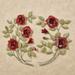 Les Fleurs Rose Spray Wall Art Red Set of Two, Set of Two, Red