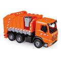 Lena 02168 02168EC Mercedes-Benz Sturdy Giant Arocs, Giga Garbage Approx. 74 cm, Orange-Silver, XXL Truck with 2 Refuse Bins, for Children from 3 Years, Multicoloured