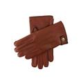 Dents Salisbury Men's Lambswool Lined Leather Gloves with Stud Tab ENGLISH TAN/BROWN 8.5