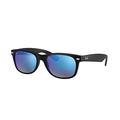 Ray Ban NEW WAYFARER Sunglasses Black Rubber Blue Flash