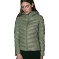 CHERRY CHICK Women's Light Hooded Puffer Down Jacket (XL, Pea Green-LD)