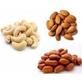 Jalpur Millers Nuts Combo Pack - Red Skin Peanuts 1kg - Cashew Nuts 1kg - Almonds 1kg (3 Pack)