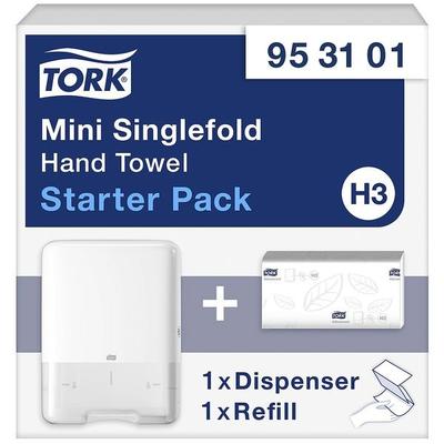 Handtuchspender »C/Z-Falzung« + 250 Blatt Erstbefüllung GRATIS weiß, Tork, 33.2x29.1x13.5 cm