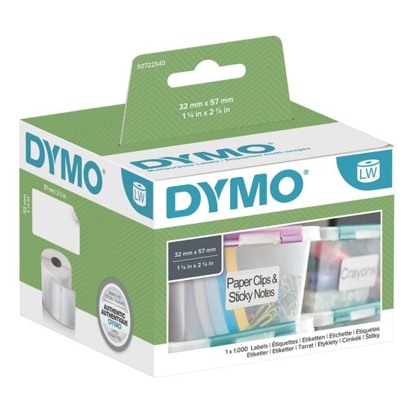 Dymo LabelWriter Papier-Etiketten »S0722540« weiß
