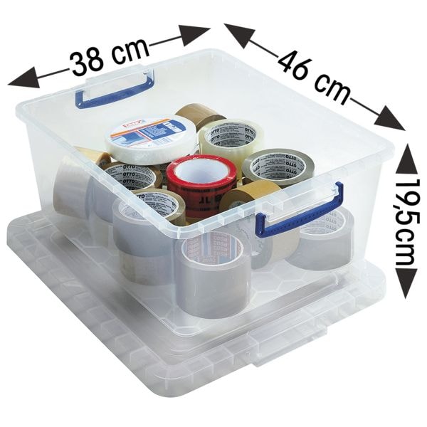 OTTO Office Ablageboxen 17,5 Liter transparent, 38x19.5x46 cm