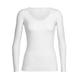 Icebreaker Merino Wool Underwear, Women's Long Sleeve Sweetheart T-Shirt, Siren Long Sleeve Gym Top, Ladies Sweater - Snow/White, L