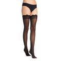 Wolford Women's Velvet Light Stay-Up Tights, 40 DEN, Black, Medium (Size:M)