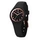 ICE-WATCH - Ice Glam Black Rose-gold Numbers - Women's Wristwatch With Silicon Strap - 014760 (Small)
