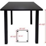 4' x 4' Square Standing Height Conference Table w/Square Post Legs