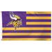 WinCraft Minnesota Vikings 3' x 5' Americana Stars & Stripes Deluxe Flag