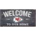 Kansas City Chiefs 6" x 12" Welcome To Our Home Sign