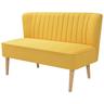 vidaXL Divano in Stoffa 117x55,5x77 cm Giallo