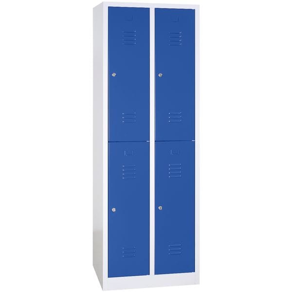 Gürkan Spind mit Drehriegelverschluss für Vorhängeschloss grau, 60x195x50 cm