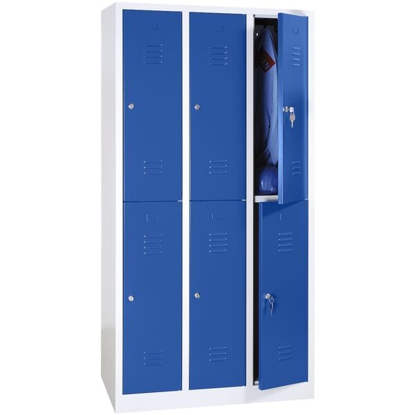 Gürkan Spind mit Zylinderschloss grau, 90x195x50 cm