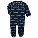 New England Patriots Infant Piped Raglan Full Zip Coverall - Navy Blue