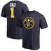 Men's Navy Denver Nuggets #1 Dad T-Shirt