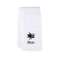 Infant White San Jose Sharks Personalized Burp Cloth