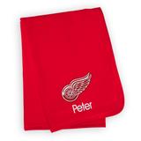 White Detroit Red Wings Personalized Baby Blanket