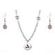 St. Louis Cardinals Crystals from Swarovski Baseball Necklace & Earrings