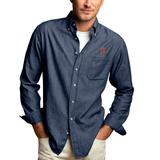 Men's Blue Cornell Big Red Hudson Denim Long Sleeve Button-Down Shirt