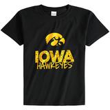 Youth Black Iowa Hawkeyes Crew Neck T-Shirt