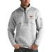 Men's Antigua Heathered Gray Virginia Tech Hokies Fortune 1/2-Zip Pullover Sweater