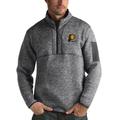 Men's Antigua Heathered Black Indiana Pacers Fortune 1/2-Zip Pullover Jacket