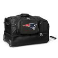 MOJO New England Patriots Black 27'' 2-Wheel Drop Bottom Rolling Duffel Bag