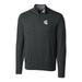 Men's Cutter & Buck Heather Charcoal Michigan State Spartans Big Tall Lakemont Half-Zip Jacket