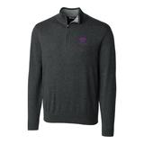 Men's Cutter & Buck Heather Charcoal Kansas State Wildcats Big Tall Lakemont Half-Zip Jacket