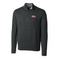 Men's Cutter & Buck Heather Charcoal Ole Miss Rebels Big Tall Lakemont Half-Zip Jacket