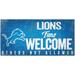 Detroit Lions 6" x 12" Fans Welcome Sign