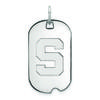 Women's Michigan State Spartans Sterling Silver Small Dog Tag