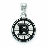 Women's Boston Bruins Sterling Silver Small Enamel Pendant
