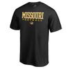 Men's Fanatics Black Missouri Tigers True Sport Football T-Shirt