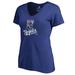 Women's Fanatics Branded Royal Kansas City Royals Splatter Logo V-Neck T-Shirt