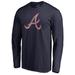 Men's Fanatics Branded Navy Atlanta Braves Static Logo Long Sleeve T-Shirt