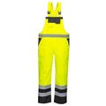 Portwest S488 Men's Waterproof Hi Vis Breathable Contrast Rain Bib and Brace Yellow/Black, Medium