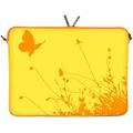 Digittrade LS114-13 Summer Designer Mac Book Tasche 13 Zoll Neopren passend als iPad Pro Case 12.9 bis 13.3 Zoll (33.8 cm) Air Bag Schmetterling gelb-orange
