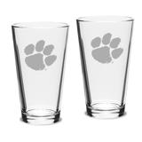 Clemson Tigers Set of 2 Pub Mixing Glasses